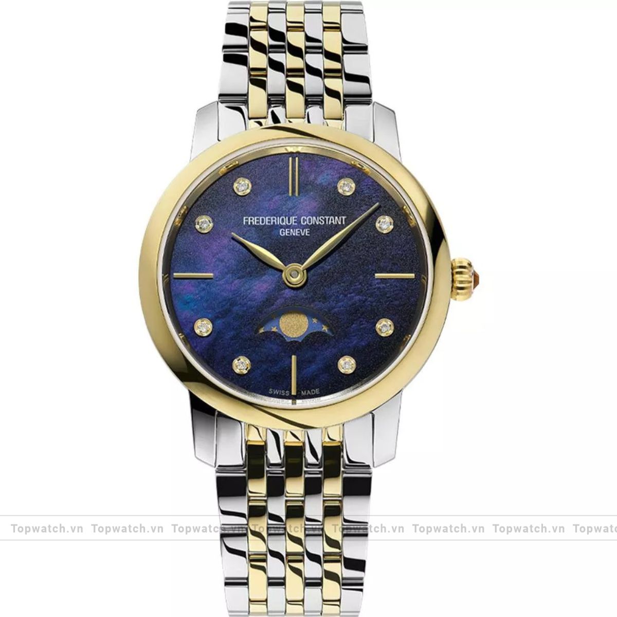 Frederique Constant Classics FC-206MPND1S3B Moonphase Gold Watch 30mm