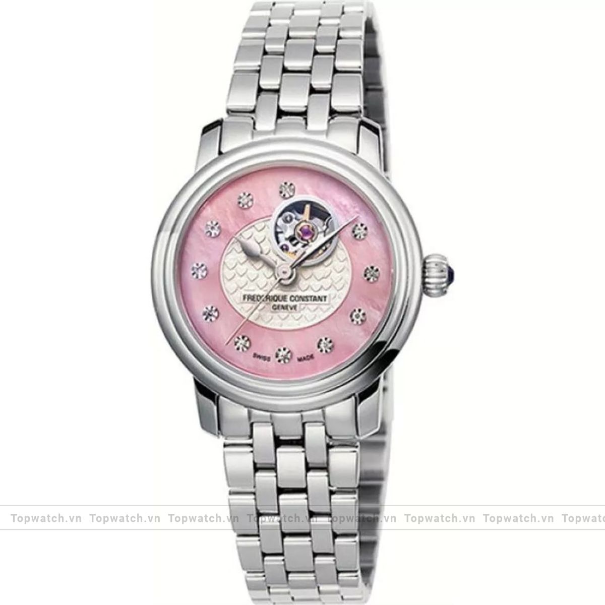 Frederique Constant Heartbeat FC-310MPPD1P6B Diamond Watch 28mm
