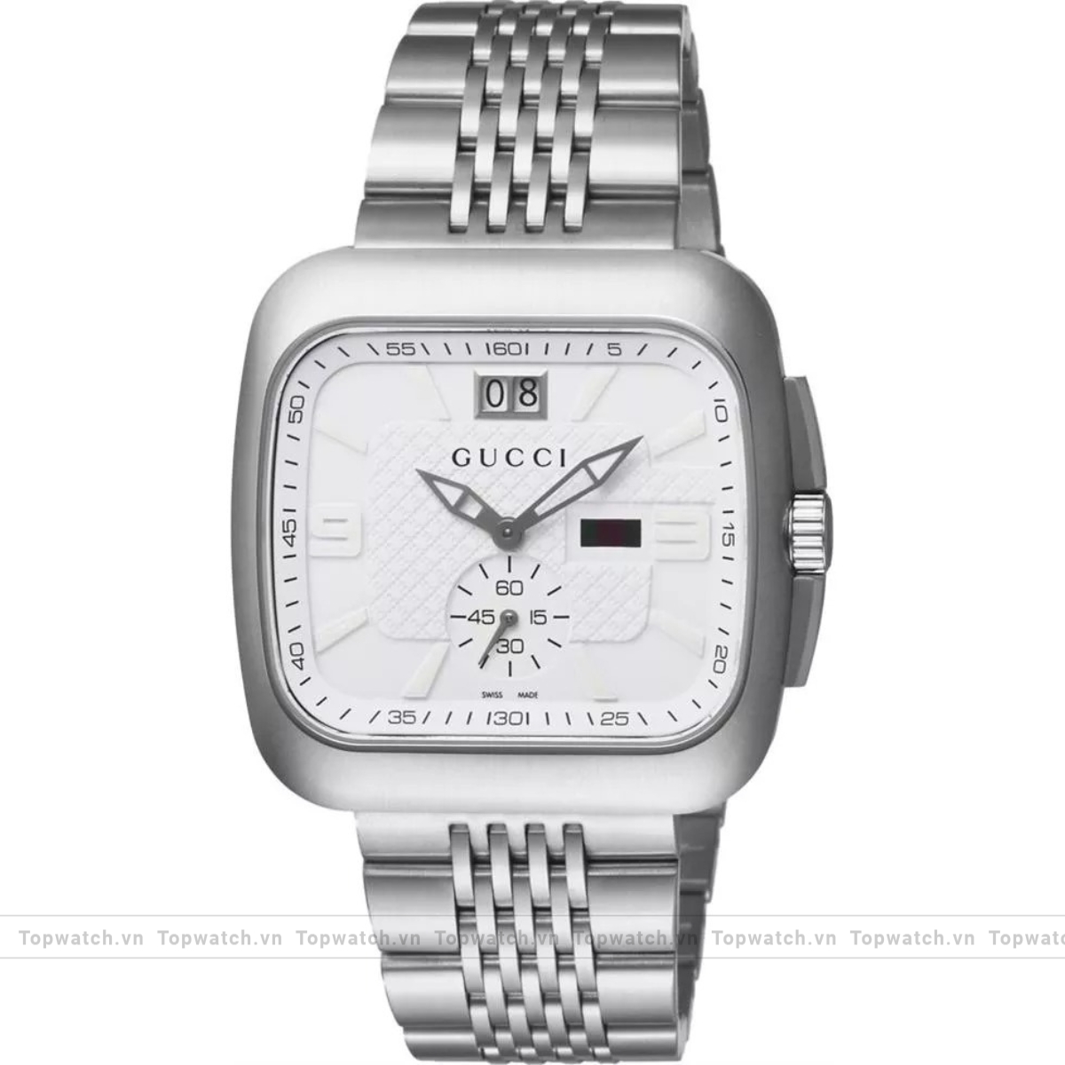 Gucci G-Coupe Square Silver Watch 40mm