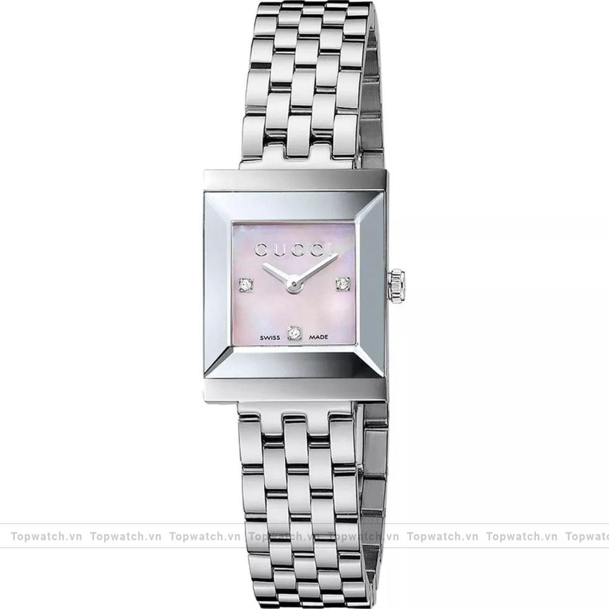 Gucci G-Frame YA128401 Diamond Watch 19x24mm