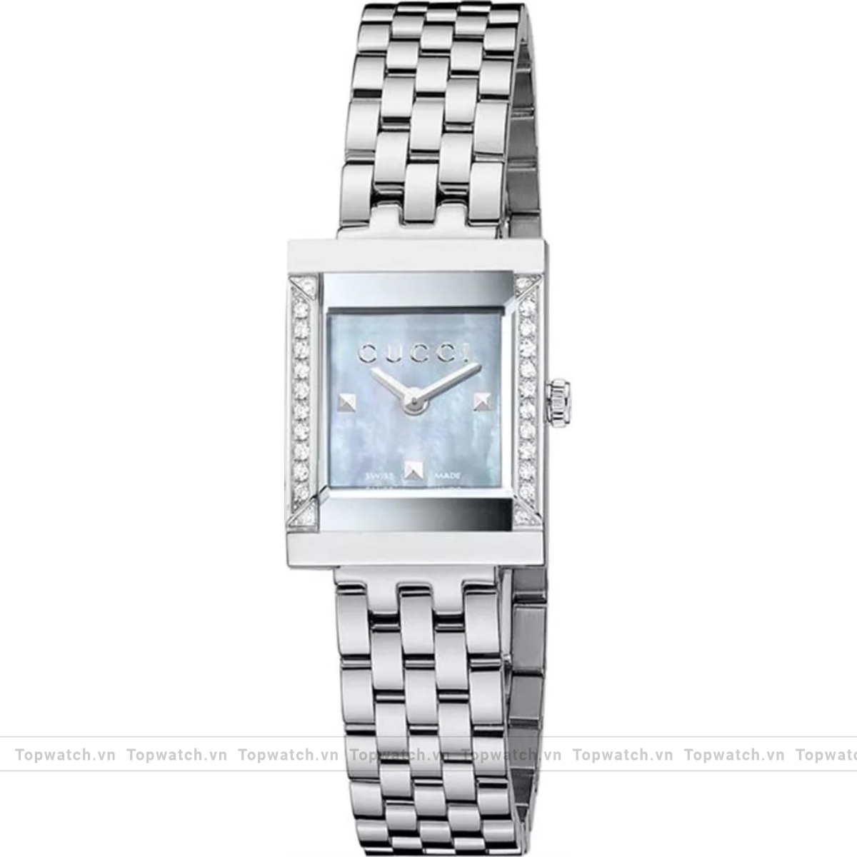 Gucci G-Frame YA128404 Diamond Watch 19 mm x 24 mm