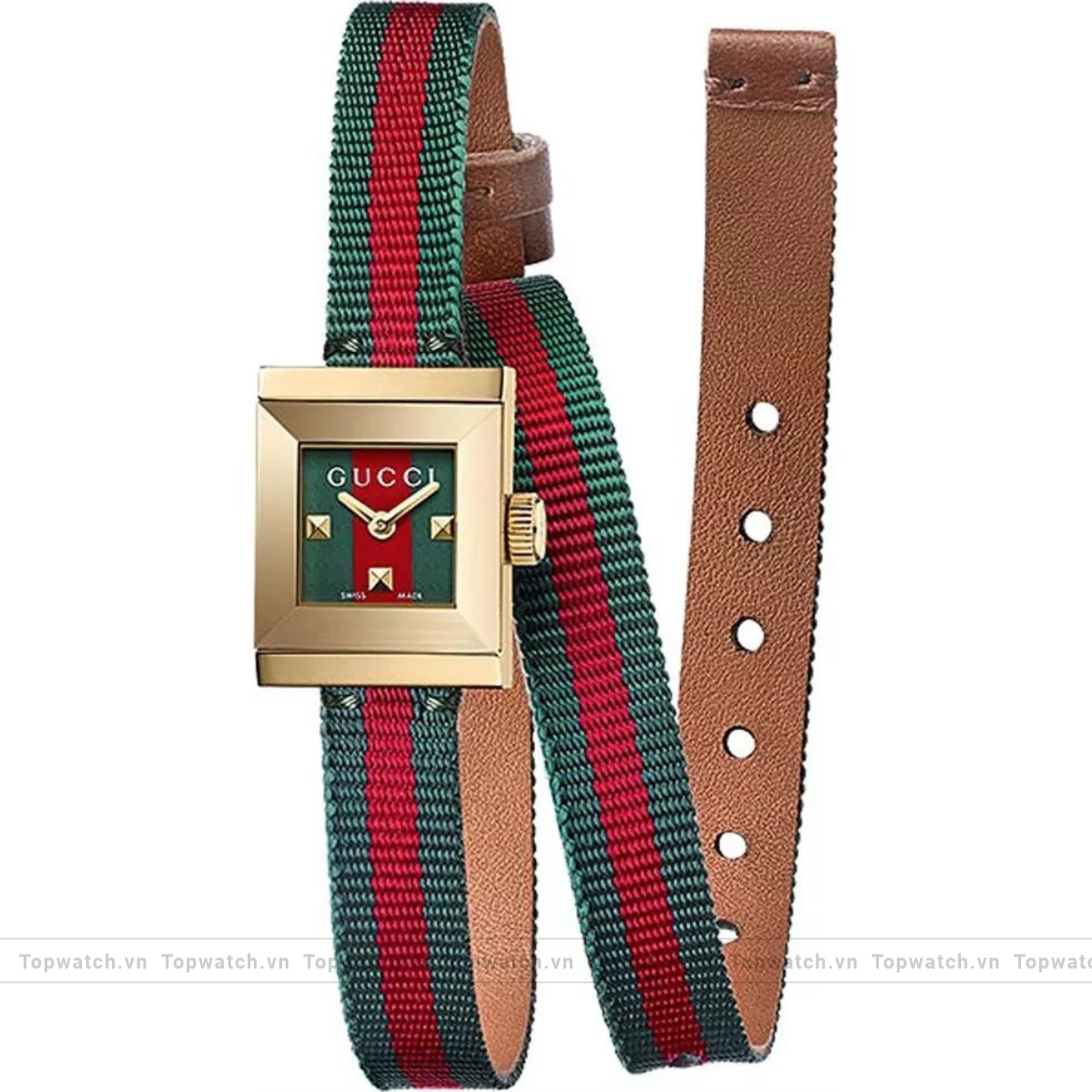Gucci G-Frame YA128527 Red and Green Watch 14x18mm