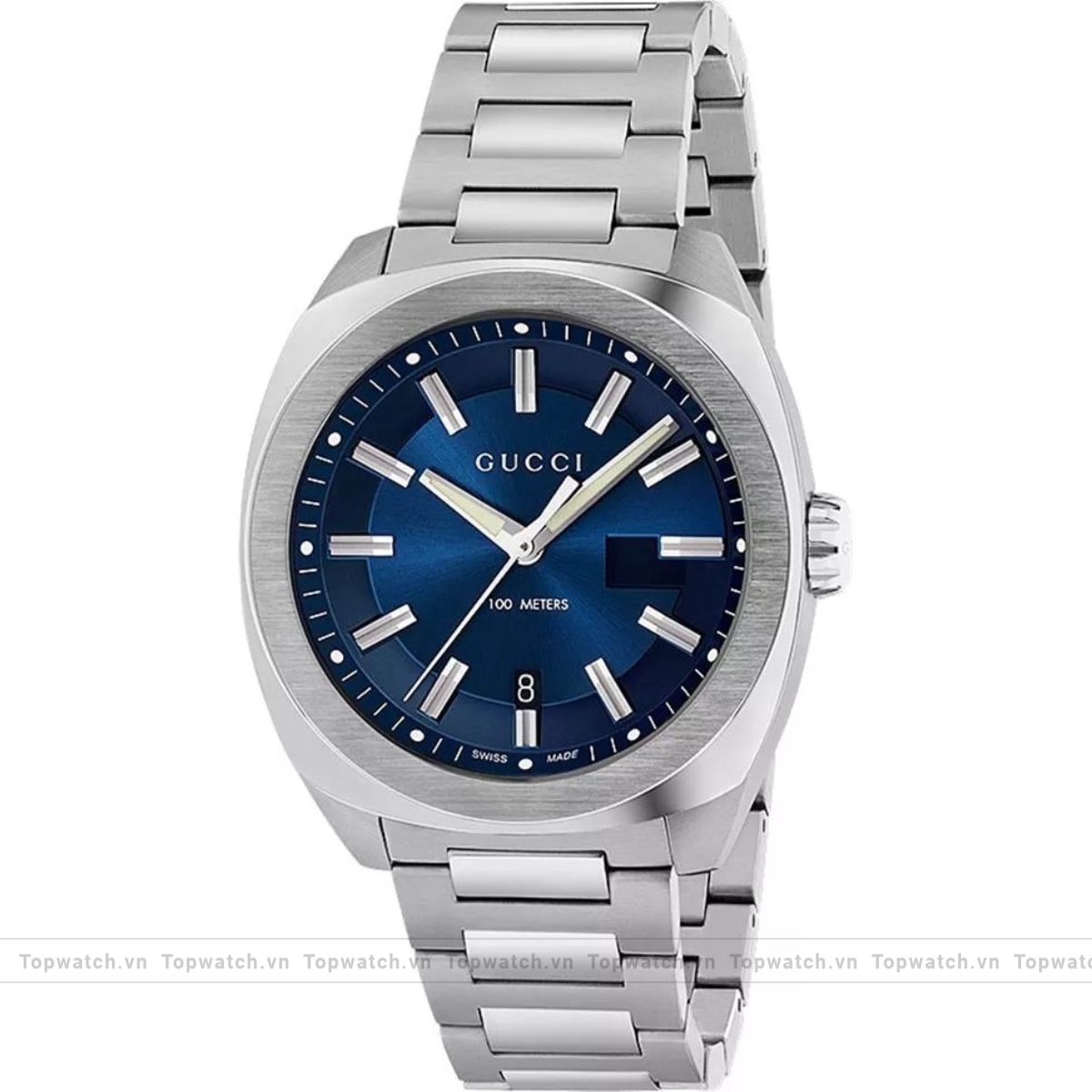 GUCCI GG2570 YA142205 XL Dark Sun Brushed Watch 44mm