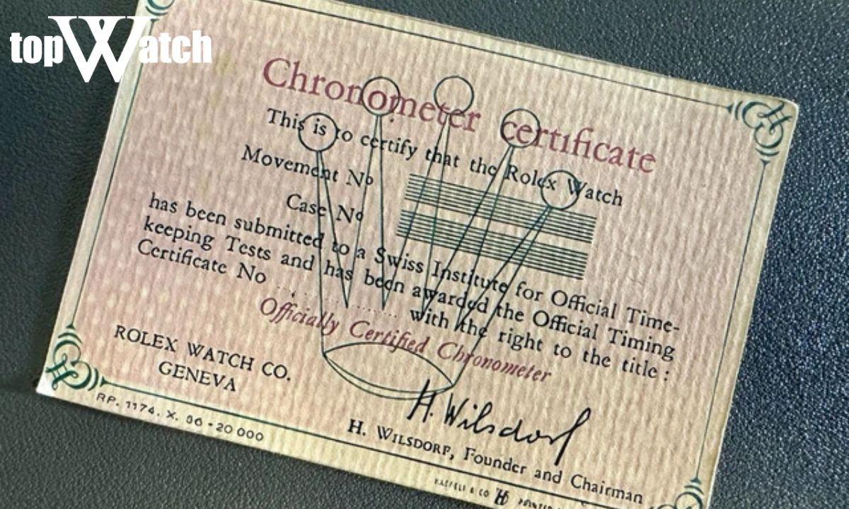 Chronometer là gì? Tiêu chí để đồng hồ đạt chứng nhận COSC chứng nhận chronometer là gì