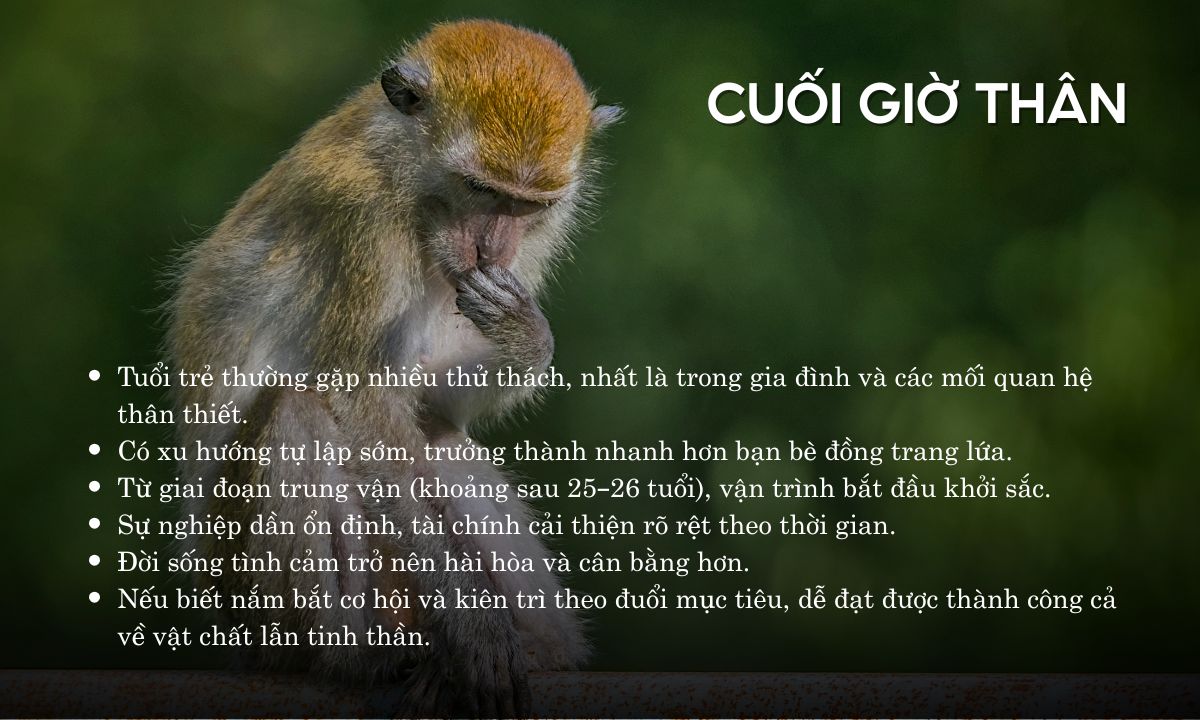 Giờ Thân là mấy giờ? Tính cách người sinh giờ Thân thế nào? canh thân là mấy giờ