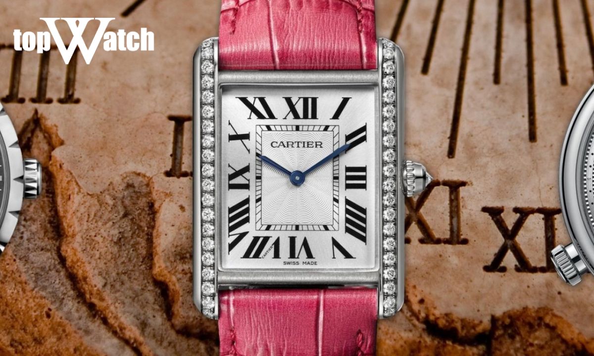 duong net hinh hoc dac trung cua art deco tren dong ho cartier