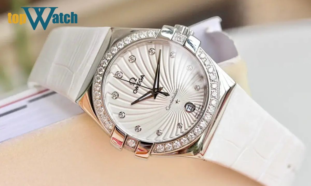 dong ho omega constellation mop dial diamond