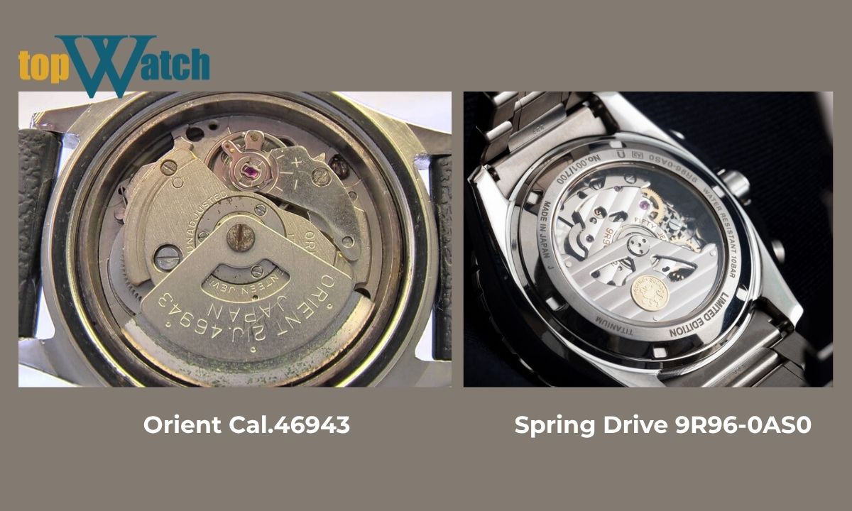 Máy đồng hồ Orient Cal.46943 và máy Spring Drive 9R96-0AS0