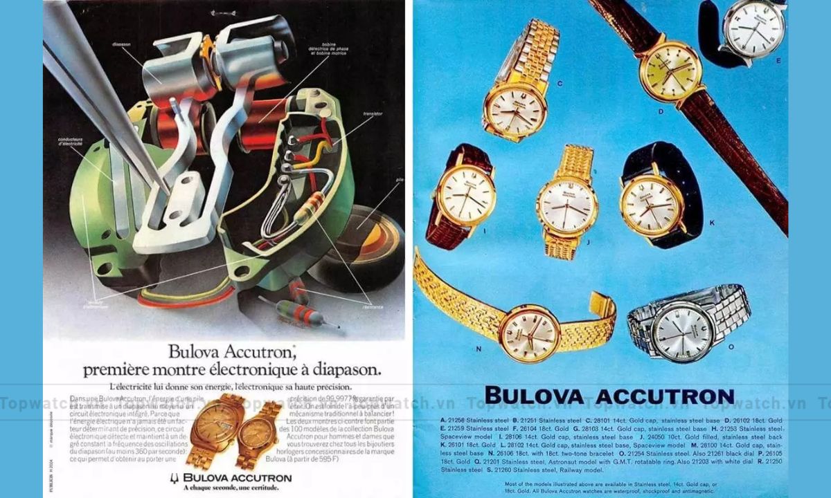 Quảng cáo đồng hồ Bulova Accutron, giới thiệu công nghệ âm thoa tiên tiến