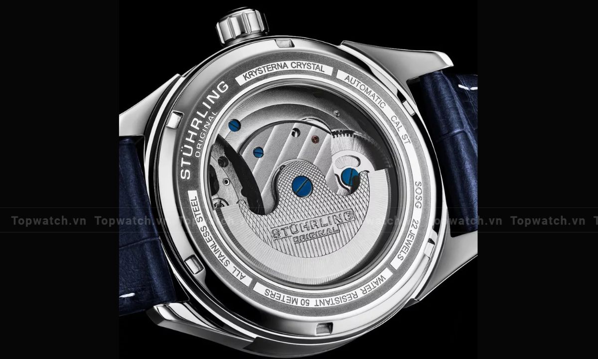 Bộ máy automatic của Stuhrling, sử dụng Caliber ST với mã máy thuộc dòng SOSG