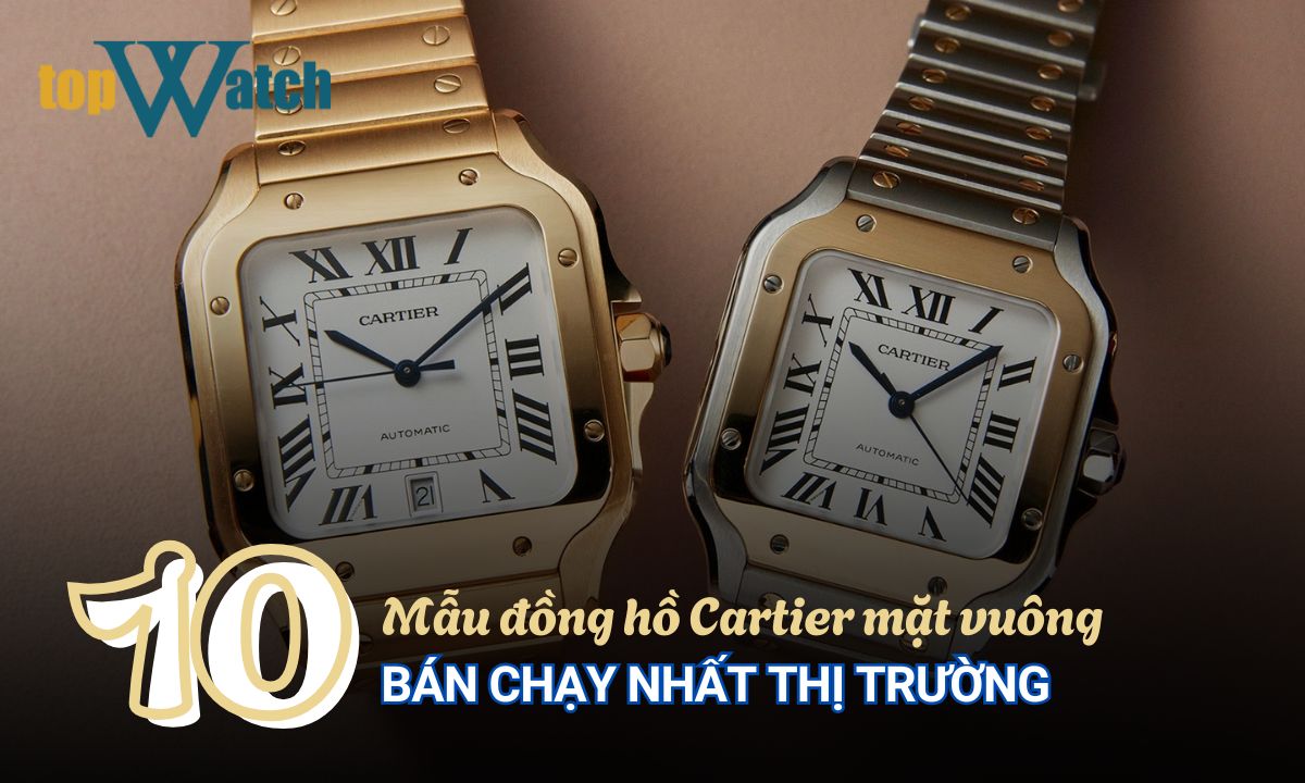 đồng hồ cartier mặt vuông