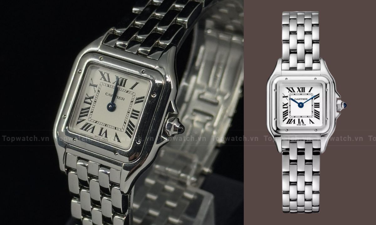 10 đồng hồ Cartier mặt vuông bán chạy nhất thị trường Đồng hồ Cartier Panthère de Cartier WSPN0006