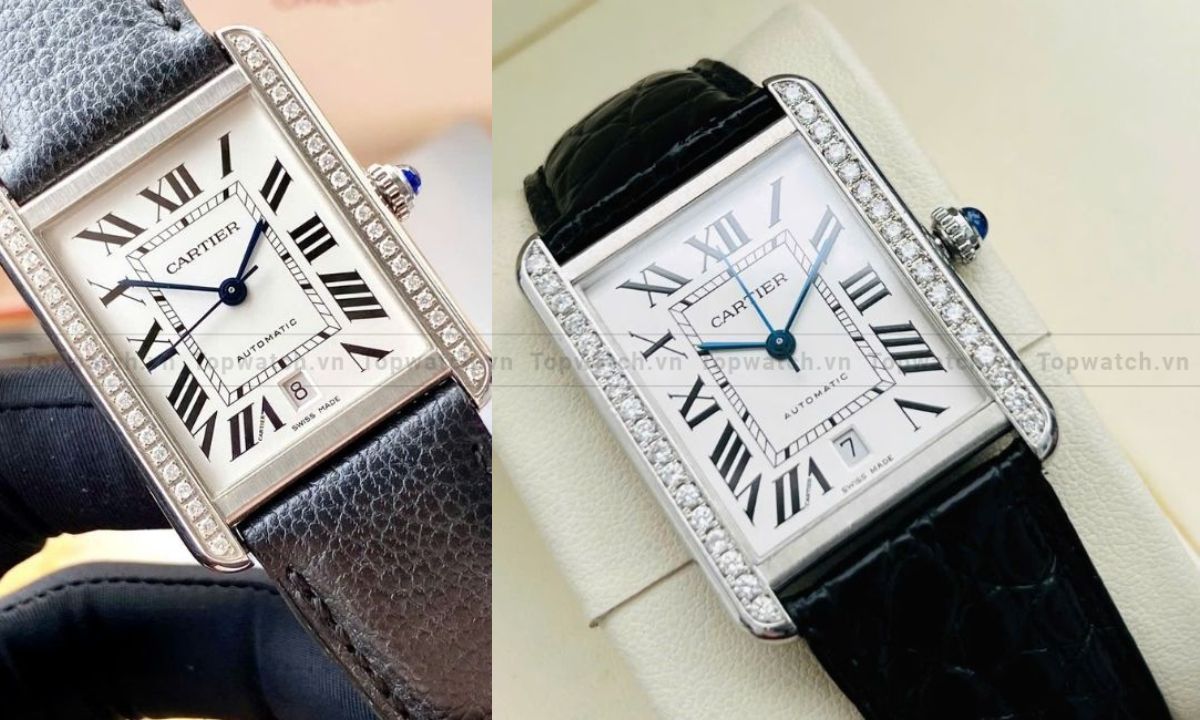 10 đồng hồ Cartier mặt vuông bán chạy nhất thị trường Đồng hồ Cartier Tank Solo XL W5200028