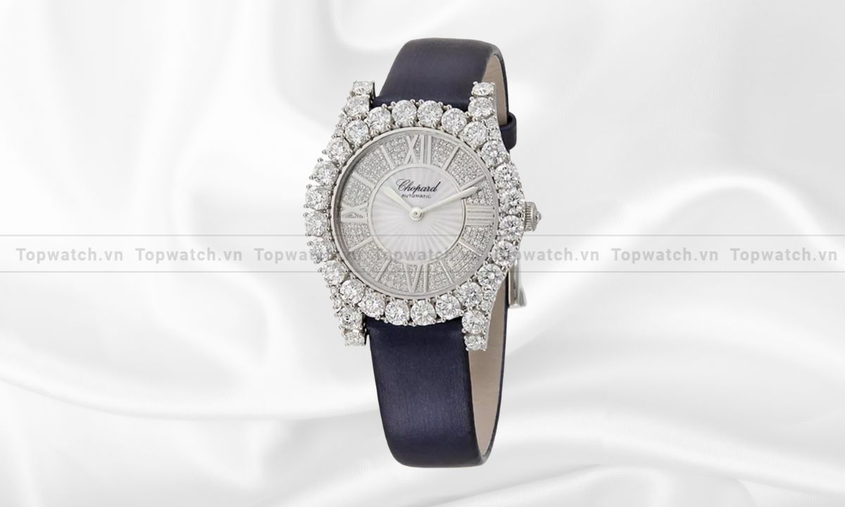 5 tuyệt tác đồng hồ Chopard nữ đính đá biểu tượng dành cho phái đẹp Đồng hồ Chopard L'Heure du Diamant Round 139419-5001