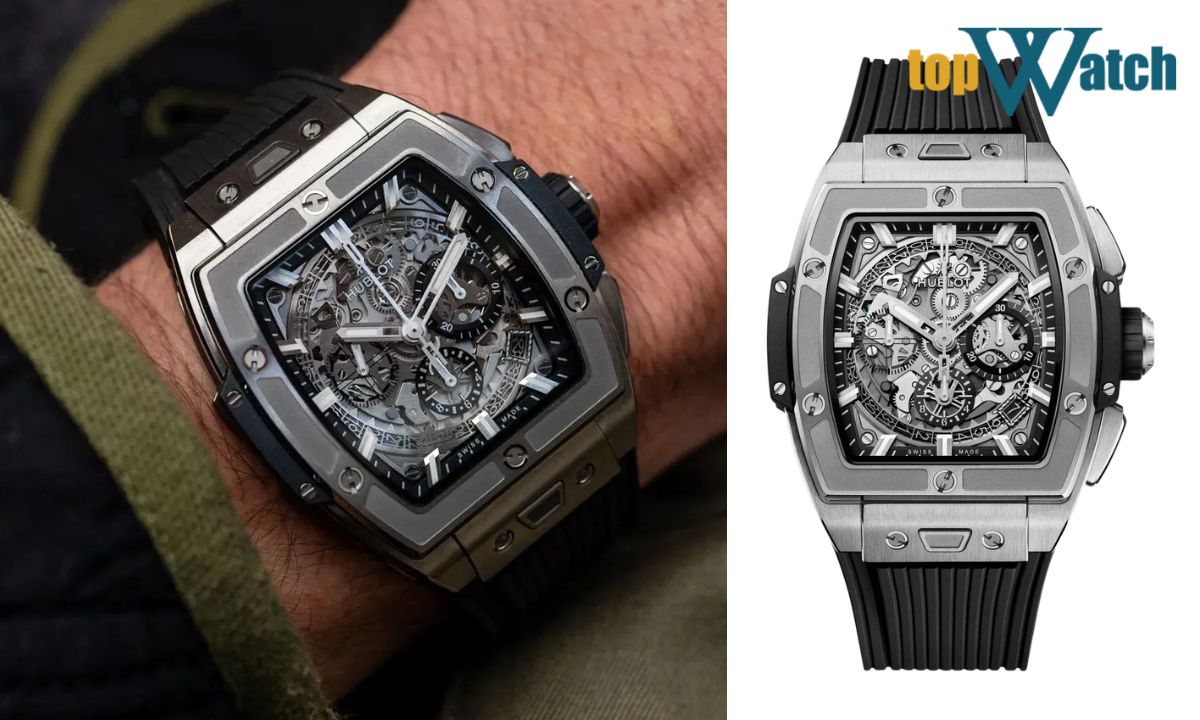 10 mẫu đồng hồ hublot lộ cơ ấn tượng, độc đáo và thu hút nhất Đồng hồ Hublot Spirit of Big Bang Titanium 642.NX.0170.RX
