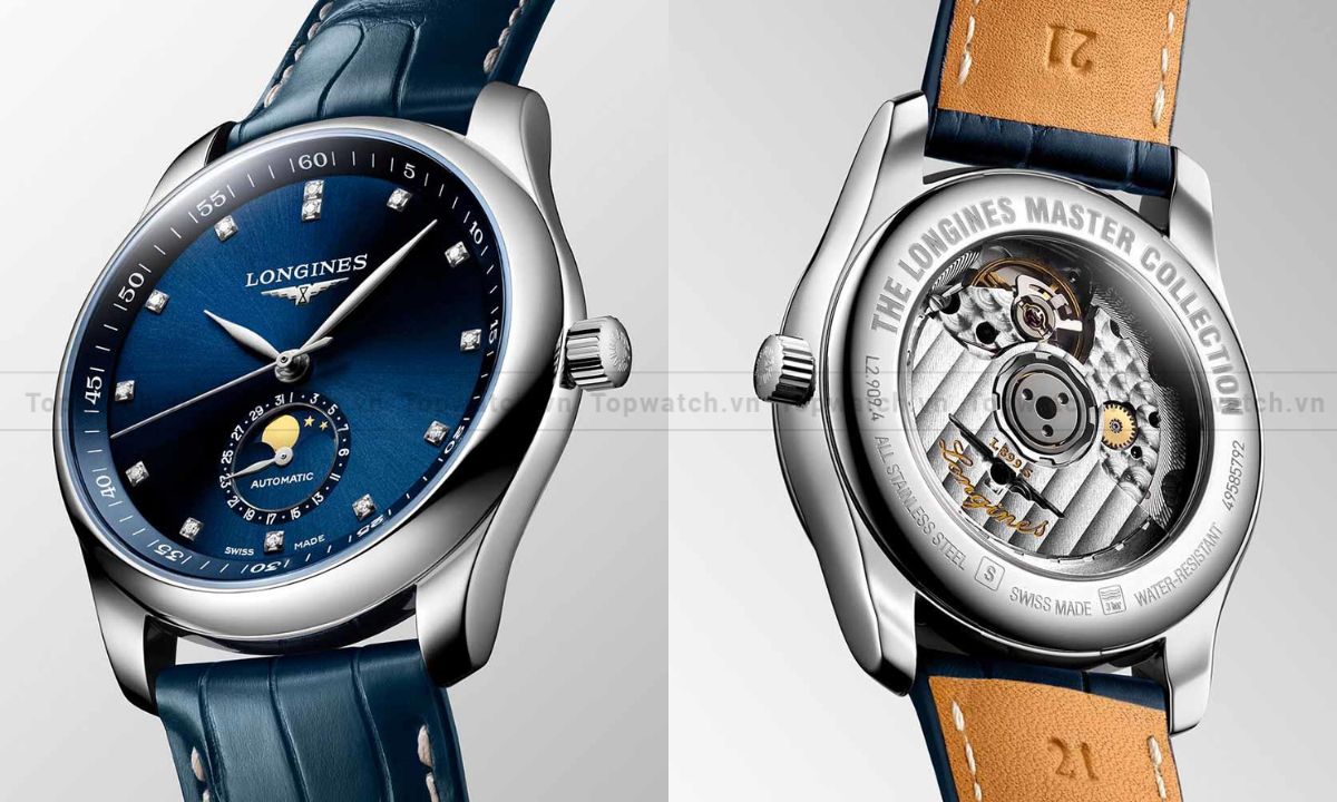 11 mẫu đồng hồ Longines lộ cơ sang trọng, đáng sở hữu Đồng hồ Longines Master Moonphase L2.909.4.97.0