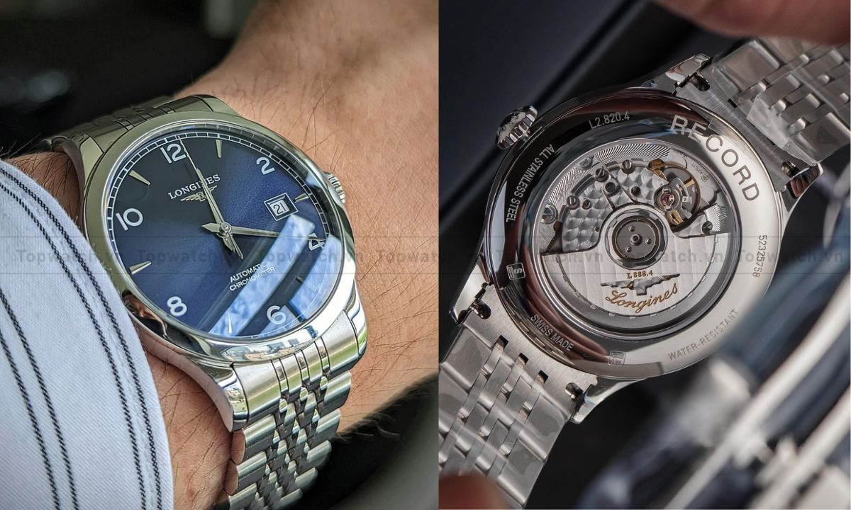 11 mẫu đồng hồ Longines lộ cơ sang trọng, đáng sở hữu Đồng hồ Longines Record L2.820.4.96.6