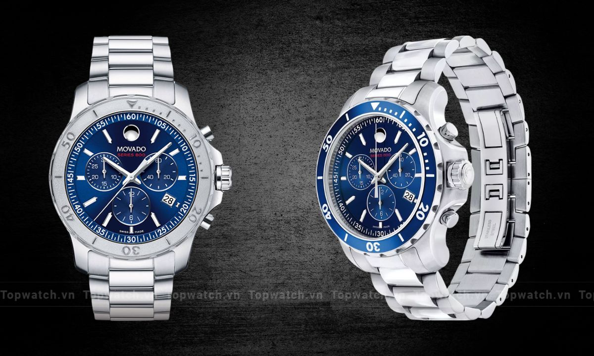 Đồng hồ Movado của nước nào sản xuất? Giá đắt không? Đồng hồ Movado Series 800 Chronograph 42mm