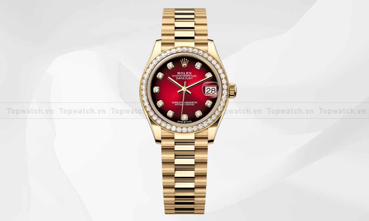Top 12 mẫu đồng hồ Rolex nữ đính kim cương sang trọng, sành điệu Đồng hồ Rolex Datejust 31 M278288RBR-0041