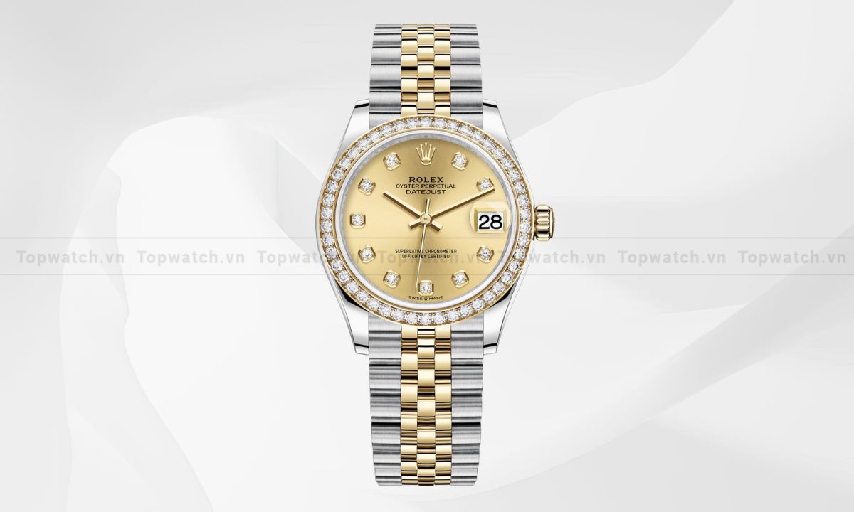 Top 12 mẫu đồng hồ Rolex nữ đính kim cương sang trọng, sành điệu Đồng hồ Rolex Datejust 31 M278383RBR-0026