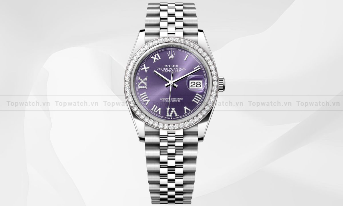 Top 12 mẫu đồng hồ Rolex nữ đính kim cương sang trọng, sành điệu Đồng hồ Rolex Datejust 36mm M126284RBR-0013