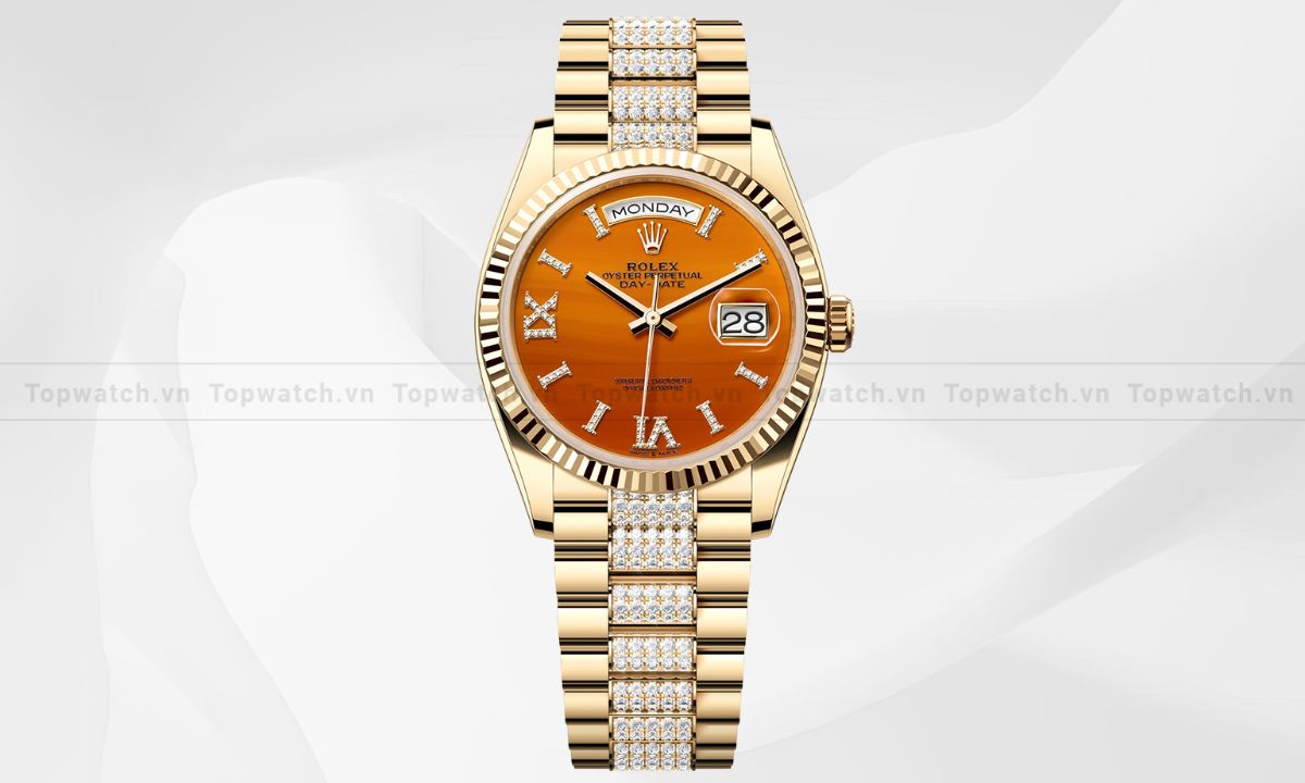 Top 12 mẫu đồng hồ Rolex nữ đính kim cương sang trọng, sành điệu Đồng hồ Rolex Day-Date 36mm M128238-0089