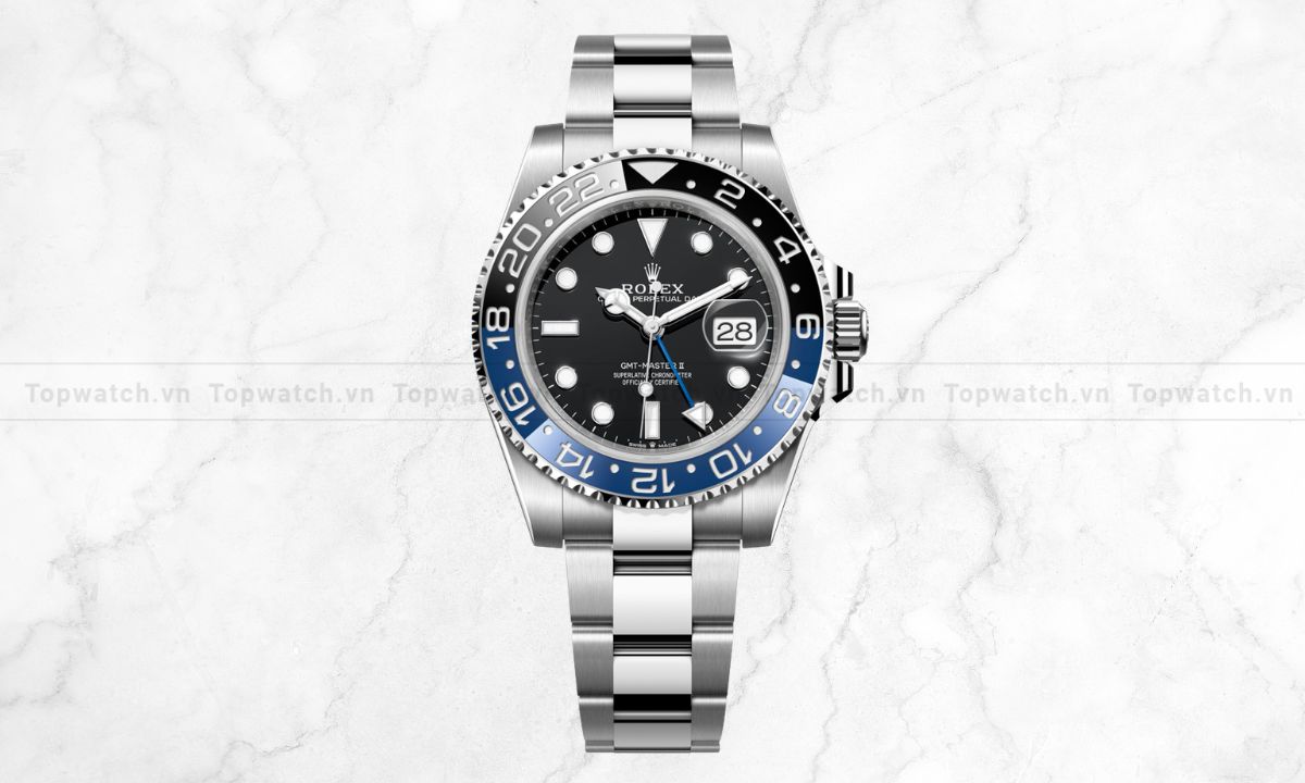 Top 12 đồng hồ Rolex mặt xanh đại dương sang trọng, độc đáo Đồng hồ Rolex GMT-Master II M126710BLNR-0003