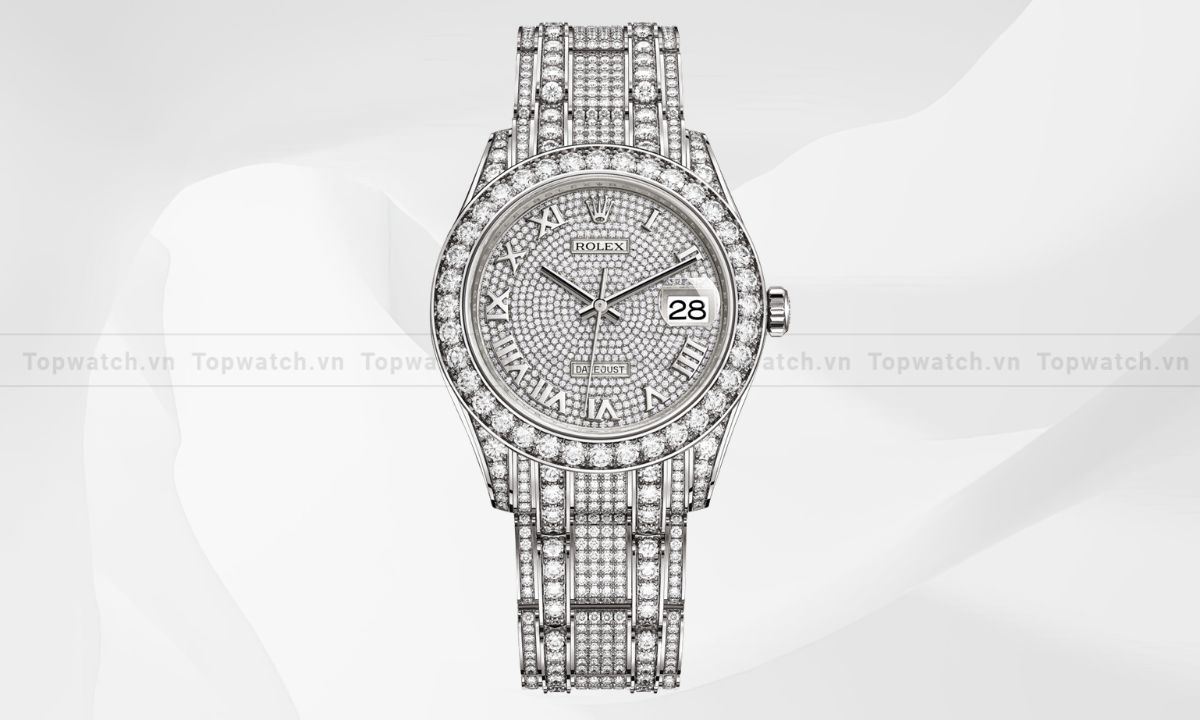 Top 12 mẫu đồng hồ Rolex nữ đính kim cương sang trọng, sành điệu Đồng hồ Rolex Pearlmaster 39 M86409RBR-0001