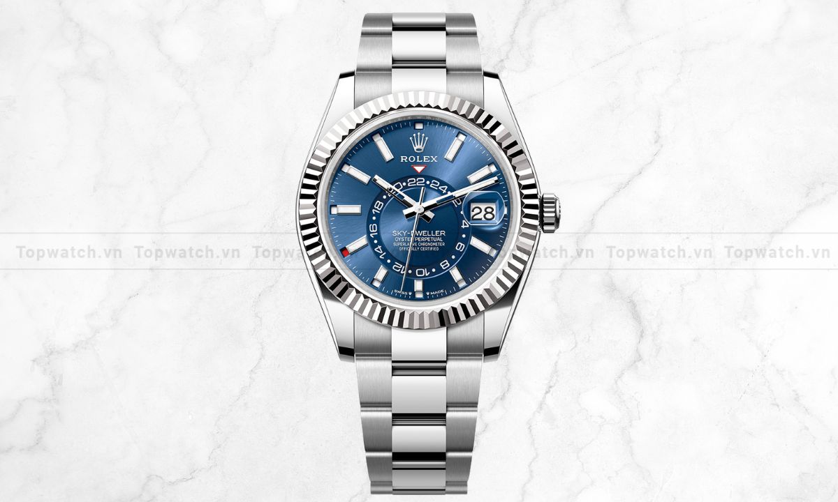 Top 12 đồng hồ Rolex mặt xanh đại dương sang trọng, độc đáo Đồng hồ Rolex Sky-Dweller M336934-0005