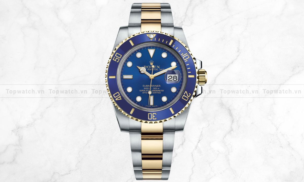 Top 12 đồng hồ Rolex mặt xanh đại dương sang trọng, độc đáo Đồng hồ Rolex Submariner Date M116613LB-0005