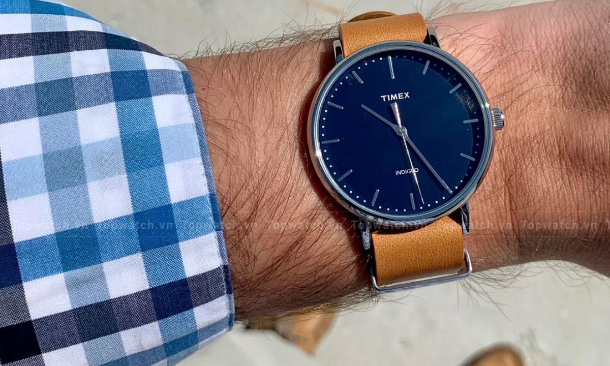 Đồng hồ Timex của nước nào? Có nên mua không? Đồng hồ Timex Fairfield 41mm Blue Dial TW2P97800