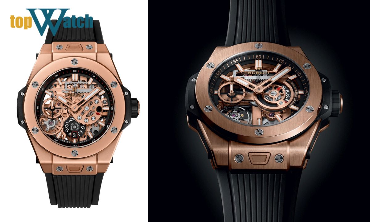 10 mẫu đồng hồ hublot lộ cơ ấn tượng, độc đáo và thu hút nhất Hublot Big Bang Meca-10 King Gold 414.OI.1123.RX
