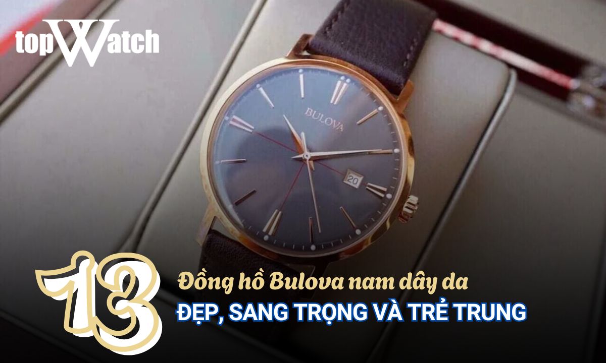 đồng hồ bulova nam dây da