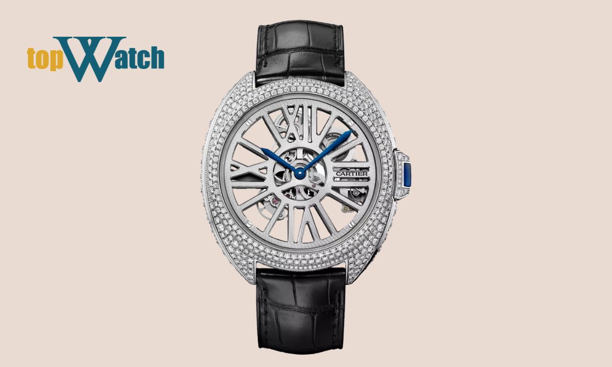 13+ mẫu đồng hồ Cartier lộ cơ độc đáo, ấn tượng Đồng hồ Cartier Clé De Cartier HPI01057