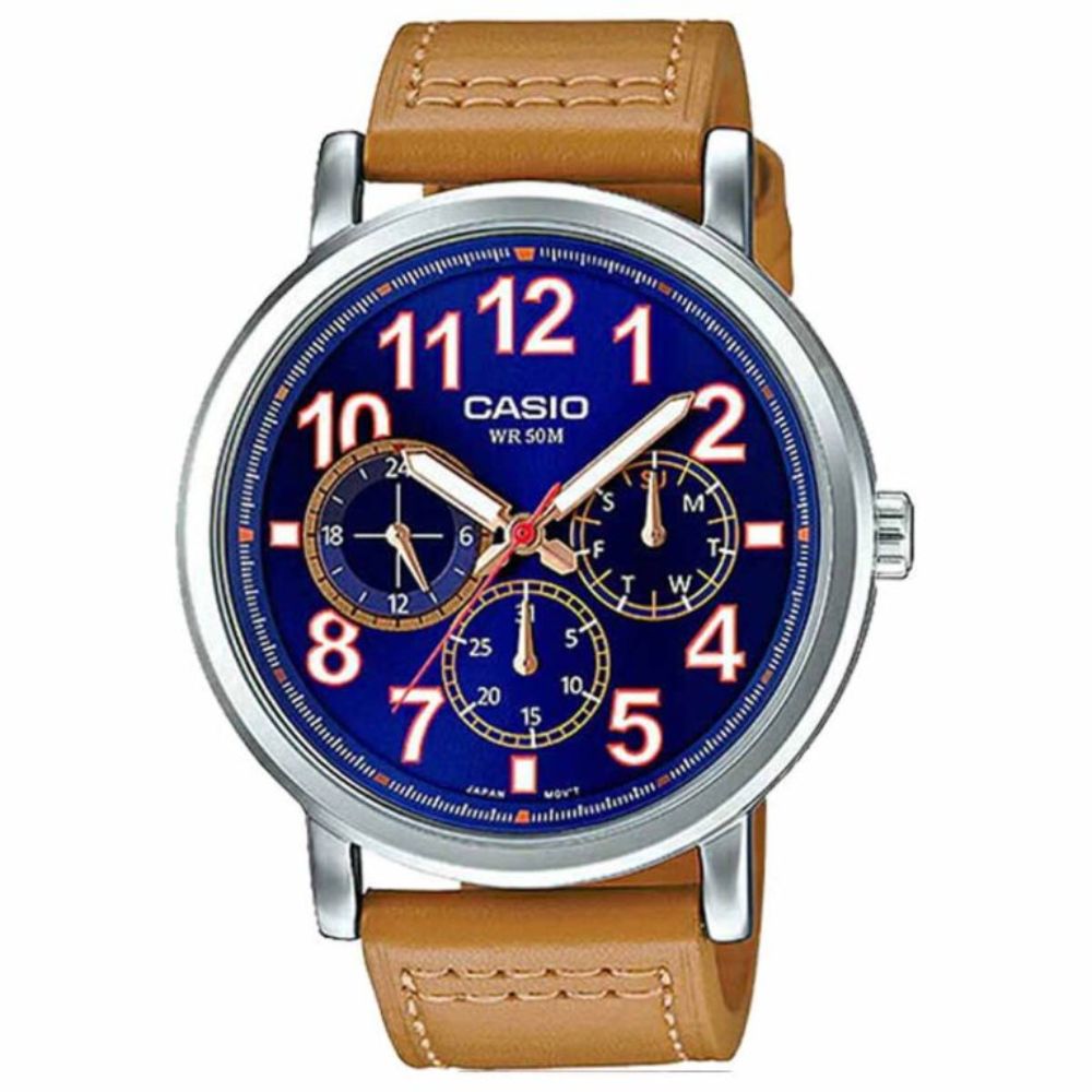 Đồng Hồ Casio Nam MTP-E309L-2B2VDF Dây Da 45mm