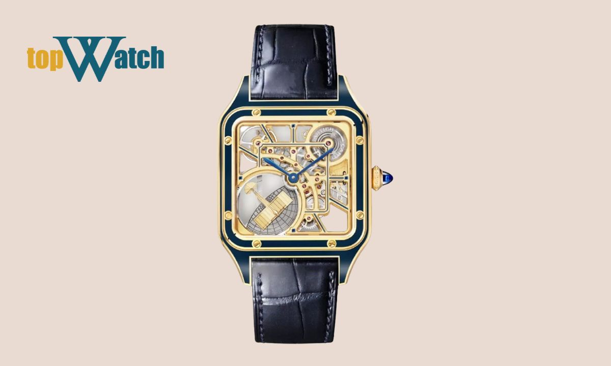 13+ mẫu đồng hồ Cartier lộ cơ độc đáo, ấn tượng Đồng hồ Catier Santos-Dumont CRWHSA0031