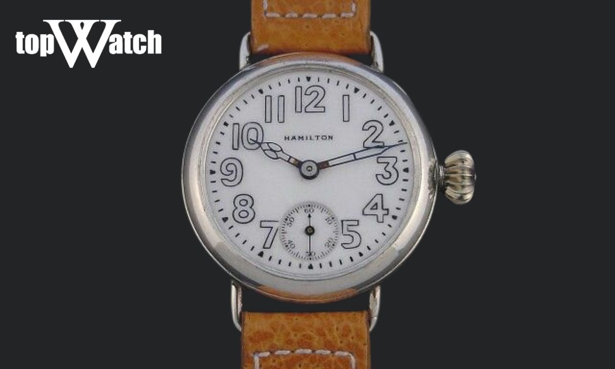 Top 10 mẫu đồng hồ Hamilton cổ giá trị cao qua các thời kỳ Đồng hồ Hamilton WWI Trench Watch (1917)