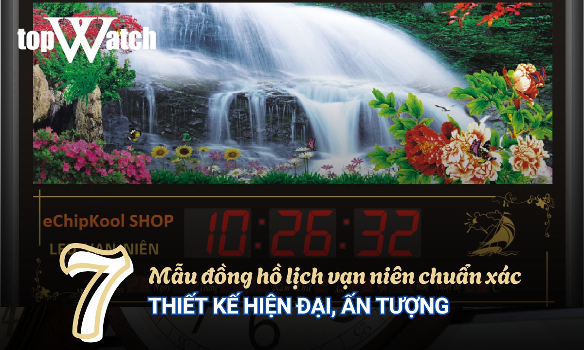 đồng hồ điện tử treo tường lịch vạn niên
