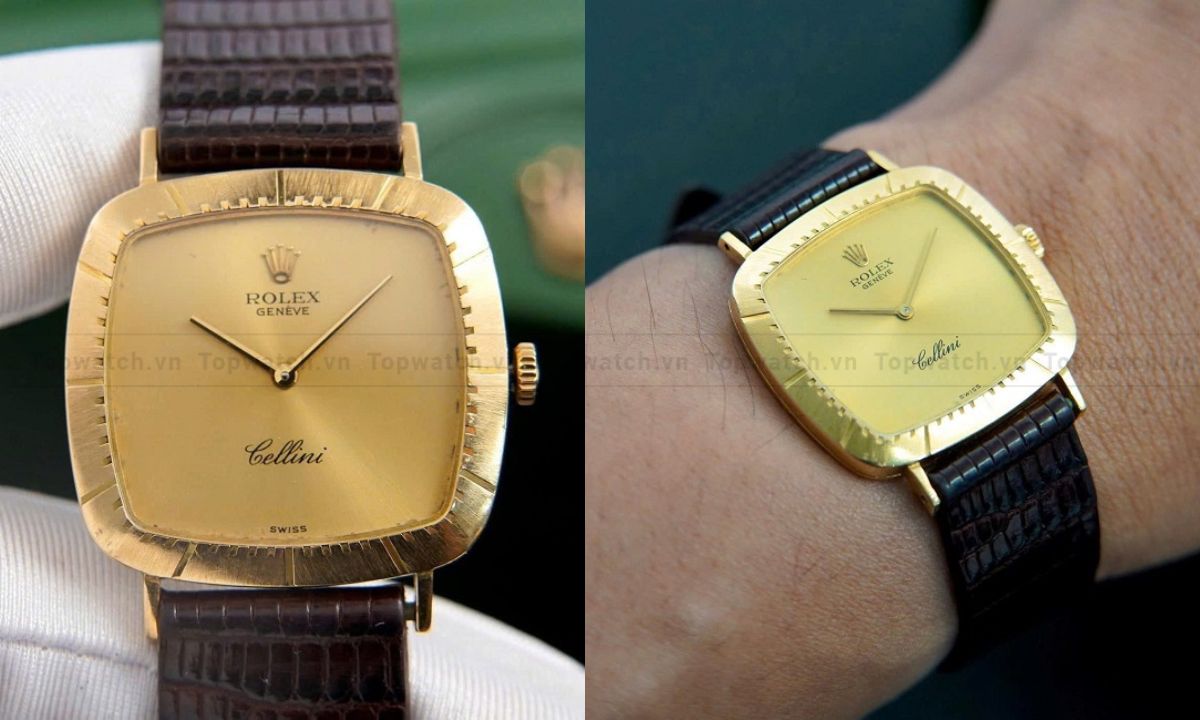 12+ mẫu đồng hồ Rolex dây da cao cấp, thanh lịch vượt thời gian Đồng hồ Rolex Cellini 4084 Yellow Gold 18k