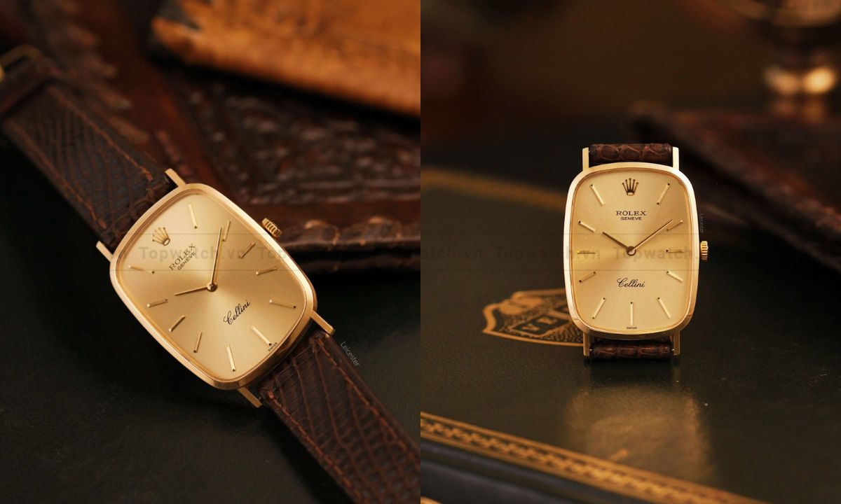 12+ mẫu đồng hồ Rolex dây da cao cấp, thanh lịch vượt thời gian Đồng hồ Rolex Cellini 4113 Yellow Gold