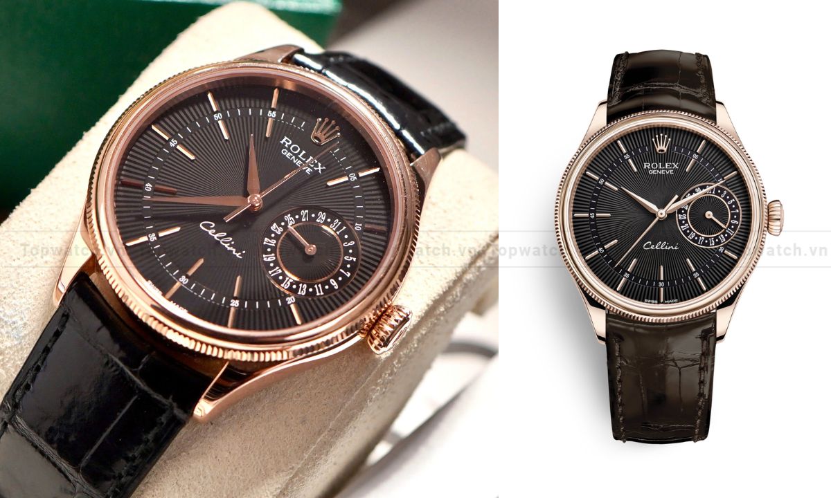 12+ mẫu đồng hồ Rolex dây da cao cấp, thanh lịch vượt thời gian Đồng hồ Rolex Cellini Date 39mm M50515-0010