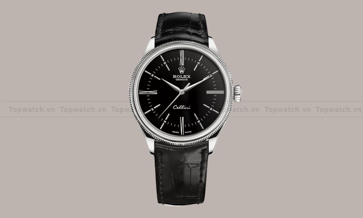 12+ mẫu đồng hồ Rolex dây da cao cấp, thanh lịch vượt thời gian Đồng Hồ Rolex Cellini Time 50509-0006