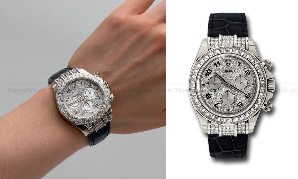 12+ mẫu đồng hồ Rolex dây da cao cấp, thanh lịch vượt thời gian Đồng hồ Rolex Cosmograph Daytona 116599TBR