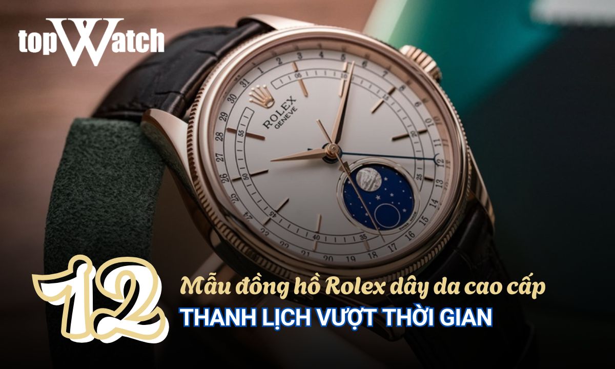 đồng hồ rolex dây da