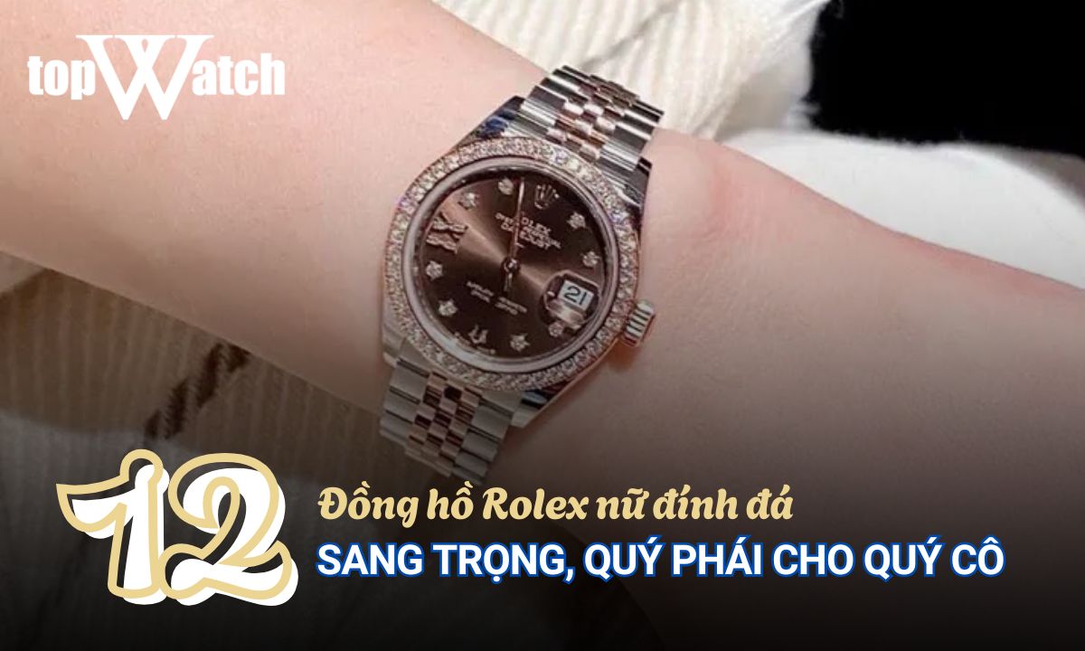 đồng hồ rolex nữ đính đá