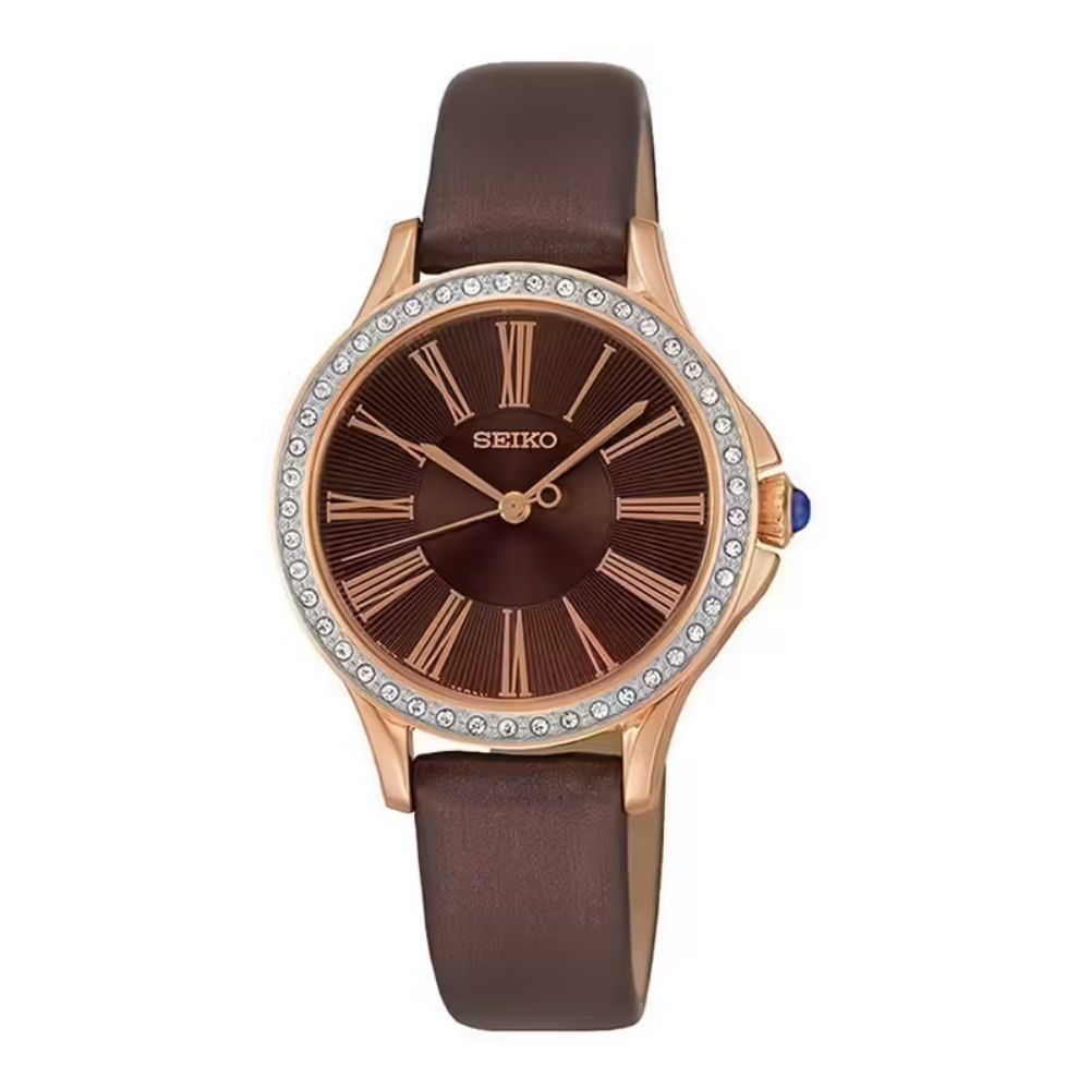 Đồng Hồ Seiko Nữ SRZ446P1 Dây Da 30mm