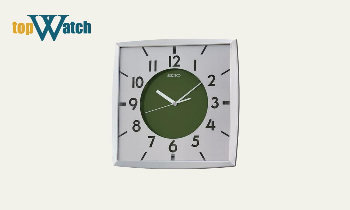 Top 9 mẫu đồng hồ treo tường vuông sang trọng, cao cấp Đồng Hồ Treo Tường Vuông Seiko QXA467M
