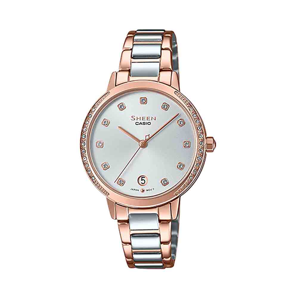 Đồng hồ Casio Nữ SHE-4056SPG-7AUDF Dây Thép Không Gỉ 37.7mm