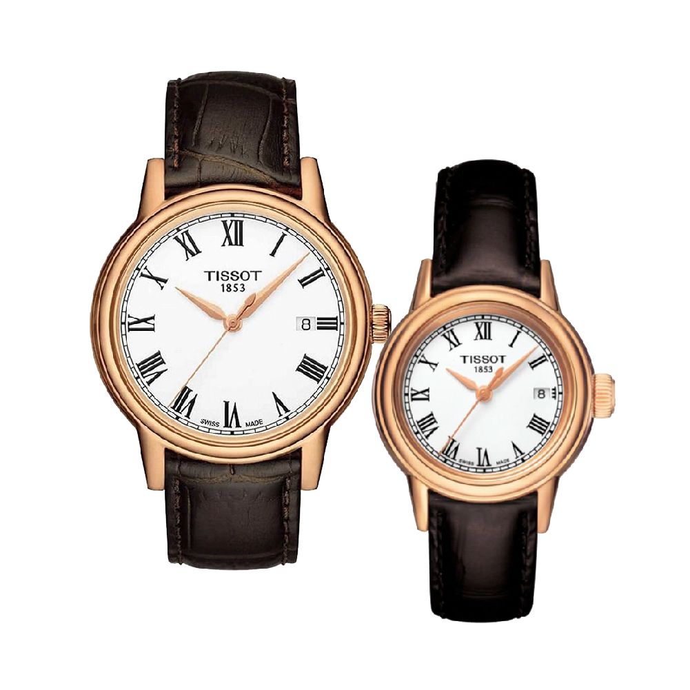 Đồng hồ Tissot Cặp T085.410.36.013.00 T085.210.36.013.00 Dây Da 40-28.5mm