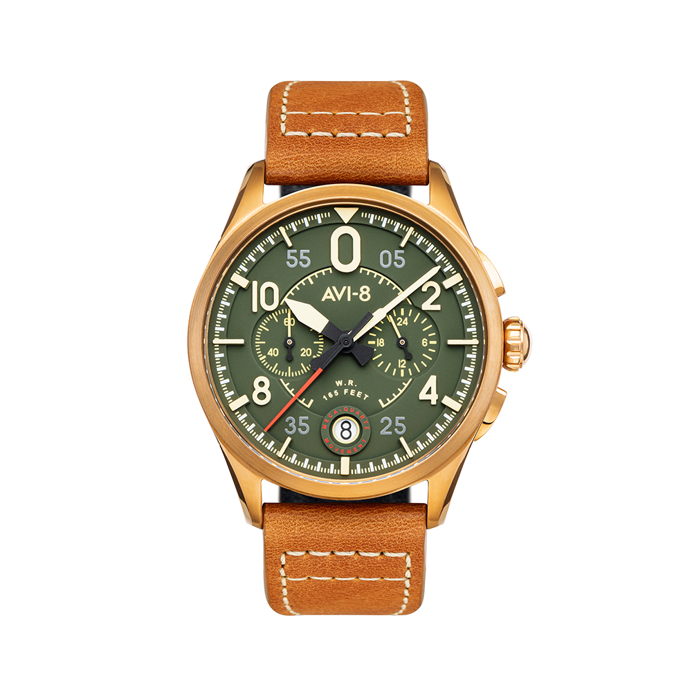 Đồng hồ AVI-8 Nam AV-4089-02 Dây Da 42mm
